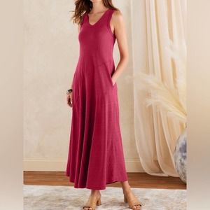 Soft Surroundings Bailey Red Maxi Dress